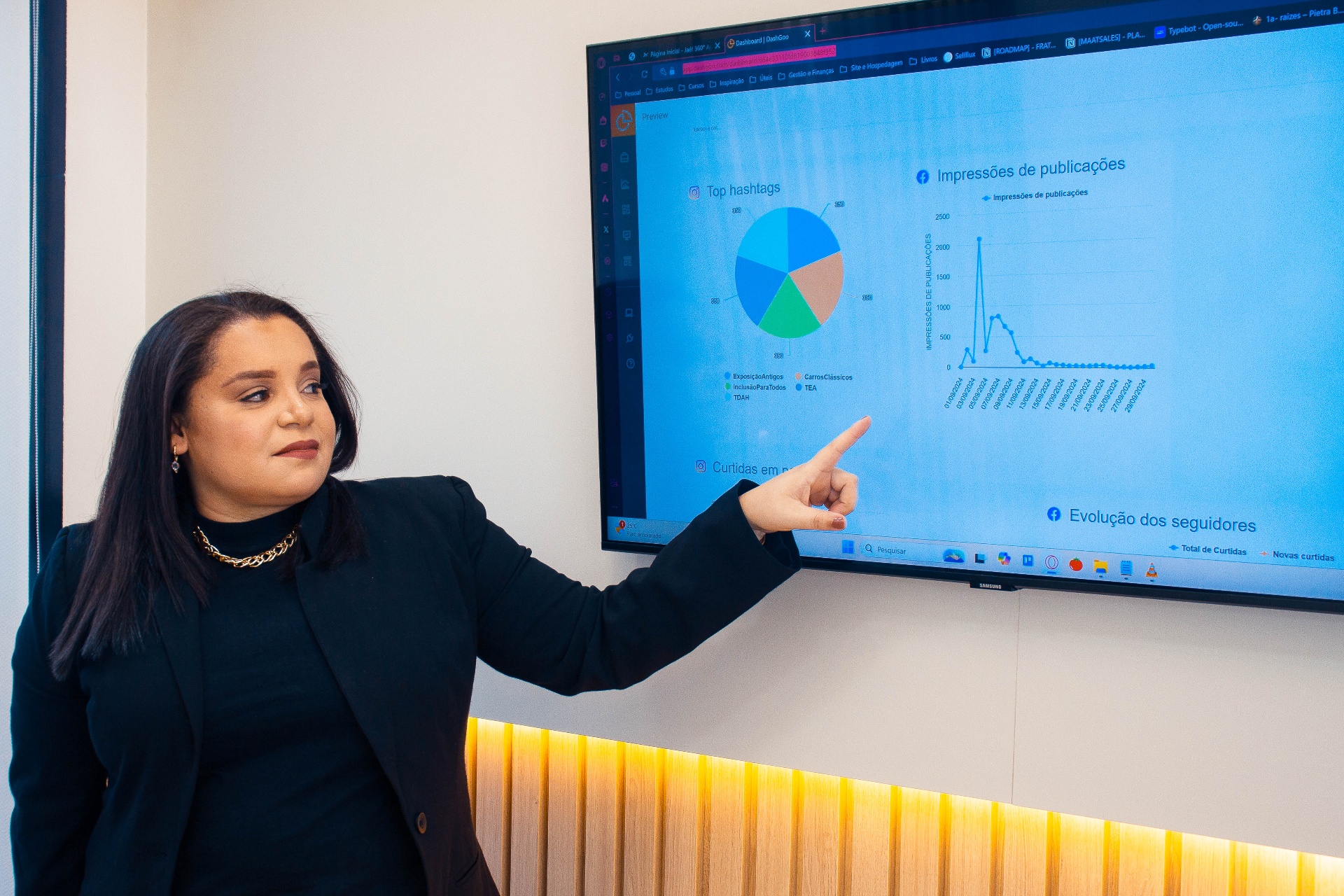 Apresentação de resultados e analytics